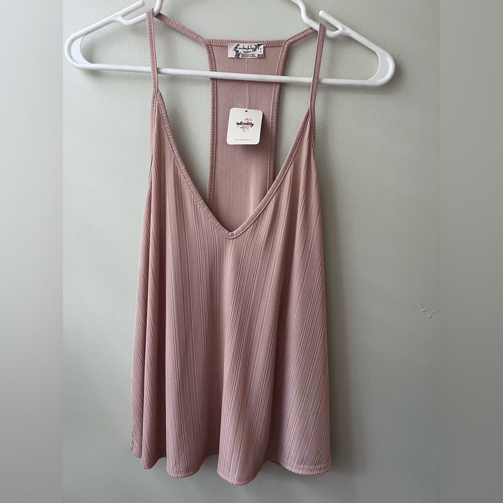 Free People intimately slouchy tank mauve / pink xs nwt